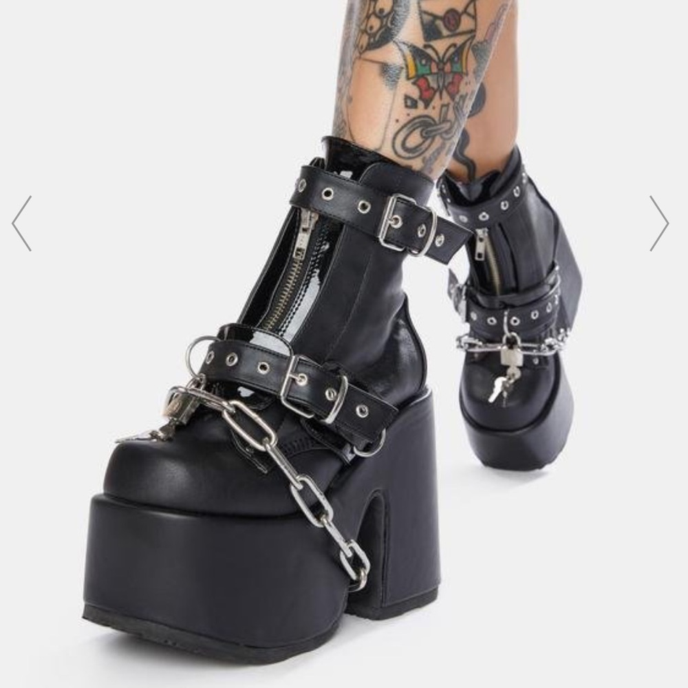 Demonia Ruin My Life Platform Ankle Boots